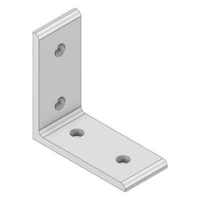 40-520-1 MODULAR SOLUTIONS ANGLE BRACKET 90MM TALL X 45MM WIDE W/ HARDWARE